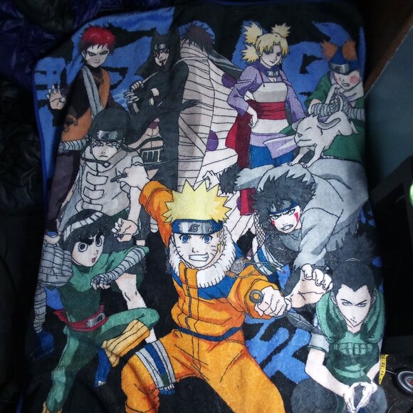 Naruto Shippuden Characters Fleece Blanket Throw 48x52 - Picture 1 of 4